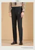 Calça Social Masculina de Passar Fácil, Estilo Italiano, Pregas Únicas, Cintura Alta, Nápoles, Casual de Negócios, Formal