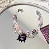 Pulseira de Lã Tecida à Mão Urso Sândalo Dopamina Feminina Doce Menina Coração Design Infantil Fofo Joia da Moda