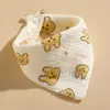[Personalizado] Bavete 100% Algodão Classe A para Recém-Nascidos e Crianças, Bavetes de Gaze, Toalhas de Saliva para Bebês, Respirável e Absorvente para Bebês