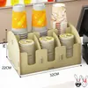 Prateleira para copo de milk tea Separador de copos copo de cerveja madeira escova de dentes japonesa copo canudo Bancada tipo extração