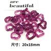 Hebilla de cadena de amor acrílica de 20 x 18 mm, cadena bicolor con diseño de nube, para bolso, llavero, zapatos, accesorios de joyería DIY