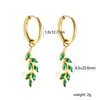 Pendientes de Acero Inoxidable en Forma de Abanico de Venta Caliente Transfronteriza Lujo Accesible Pendientes Cortos Versátiles Pendientes Chapados al Vacío en Oro de 18K para Mujer Venta al por Mayor