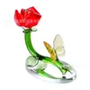 Amazon Adornos de Mariposa Rosa de Cristal Flores Dormitorio Sala de Estar Entrada Adornos Creativos para el Hogar Venta al por Mayor