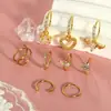 Moda Europeia e Americana Popular Conjunto de 9 Peças de Argolas para Nariz Coração de Aço Inoxidável 20g Piercing para Nariz Joias Venda Direta da Fábrica em Estoque