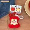 Bolsa para Auriculares de Manzana de Peluche Linda Billetera Colgante de Muñeca Creativa Llavero de Mochila Colgante Pequeño Colgante Decorativo