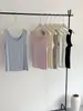 Camisola de Seda Modal para Mujer, Nueva Ropa Interior de Lana Primavera/Verano, Top de Color Sólido con Diseño Ajustado