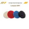 Esponja de Limpeza Industrial 4 polegadas Redonda Abrasiva de Diamante Flocked para Esmerilhadeira, Esponja de Limpeza de Nylon para Remoção de Ferrugem