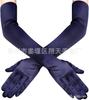 Satén Satén Elástico Cosplay Guantes de Halloween para Mujer Sexy Cena Actuación Terciopelo Guantes de Boda