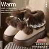 Estilo Coreano Novos Botas de Neve Grossas com Pelúcia Outono e Inverno Venda Quente em Casa Antiderrapante Quente Confortável Versátil Pelúcia Roupa Externa