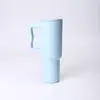¡Wow, asa de tercera generación hecha a medida, taza térmica de acero inoxidable de gran capacidad de 40 oz, portátil con pajita, perfecta para usar en el coche