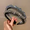 Faixa de Cabelo de Cristal de Alta Moda Super Brilhante Exquisite Headband de Strass Headwear Grampo de Cabelo Dentado Retrô Francês 2025 Novo
