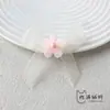 Flores Ligeras de Malla con Lazos de Perlas, Accesorios Semi-Terminados DIY para Calcetines, Zapatos, Sombreros, Bolsos y Manualidades de Tela