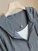 Elegante camiseta de punto con capucha para mujer, estilo dos piezas falsas con doble cremallera, manga larga, nueva tendencia de principios de otoño, top corto tipo chaqueta