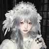 Diadema de alas Lolita, tocado de ángel oscuro gótico, accesorio para el cabello, estilo punk, accesorio de cosplay, subcultura