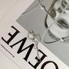 Moda Estilo Coreano Simples Irregular Metal Duplo Formato C Corrente Dupla Clipe de Osso da Orelha Anel Feminino