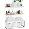 Estante flotante Amazon montado en la pared estante flotante organizador multicapa estante de almacenamiento de hierro para baño hecho a medida
