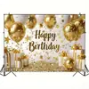 Telón de Fondo de Banner de Cumpleaños Decoración de Fiesta Navideña Tela Colgante Fábrica de Origen Artículos de Decoración de Cumpleaños Nuevos Transfronterizos