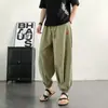 Calças jogger casuais, calças harém 8X leves de corte largo, tamanho G calças de seda gelada largas de verão para homens, secagem rápida
