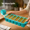 Venta Caliente Transfronteriza Cubitera de Hielo de Silicona Reforzada con Alambre para Cubos de Sopa Caja de Hielo Congelado para Caldo Caja de Almacenamiento para Porcionar Conservación Fresca