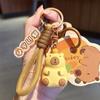 Internet Vermelho Kapibala Chaveiro bonito bonito pequeno Capybara Bag pendurado ornamentos moda feminina carro chaveiro pingente