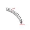 Colgante horizontal en espiral de acero inoxidable dorado de 37 mm de longitud con forma de codo, ideal para hacer pendientes, collares y pulseras, accesorios de joyería al por mayor.