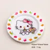Accesorios de Resina DIY de Dibujos Animados Joyería Plato de Flores Pegamento de Crema Pasador Funda de Teléfono Móvil Hebilla de Zapato Llavero Colgante con