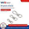 304 aço inoxidável gancho universal fivela universal mola gancho fivela rotativa chaveiro mosquetão 0# 1# 2#3#