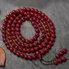 Pulsera Múltiples Círculos de Cinabrio 108 Pulsera de Bendición Igual para Hombres y Mujeres Pulsera de Cuentas Redondas del Año de Nacimiento Múltiples Círculos con Cuentas