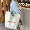 Bolso de Hombro Rayado de Doble Cara de Nuevo Estilo, Bolso Tote de Gran Capacidad, Bolso de Lona para Estudiante Bordado de Textura de Alta Calidad