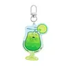 Bebida de Verano Gato Lindo Dibujo Animado Llavero Acrílico Colgante Creativo para Mochila Regalo para Pareja Decoración Casual
