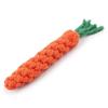 Juguete de cuerda de algodón con forma de zanahoria para mascotas, tejido a mano, resistente a las mordeduras de molares, venta al por mayor