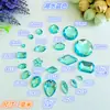 Acrílico Costurado à Mão Diamante Série Diamante Azul Água Acessórios para Roupas Headwear Costura DIY Roupas Sapatos Chapéus Diamantes Brilhantes