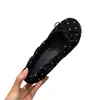 Versión de cuero suave~Zapatos de ballet para mujer, nuevos de otoño, Mary Jane retro casual versátiles, de lunares, de punta fina, de un solo color