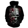 Venda transfronteiriça da Amazon suéter com estampa 3D de caveira de terror para Halloween sweatshirt casual masculina vendas diretas da fábrica