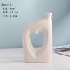 Vaso Cerâmico Vazado Criativo Simples Estilo Minimalista INS para Casa Sala de Estar Bancada Escritório Inserção de Flores Enfeites Artesanais