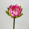 Flor de Loto Simulada, Capullo de Nenúfar, Loto, Maceta Falsa, Arreglo Floral, Pegamento Suave Hogar Hotel, Arreglo de Planta Verde Simulada