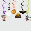 Fiesta de Fantasmas de Halloween PVC Espiral Colgante Calabaza Fantasma Araña Bruja Suministros de Decoración para Lugar de Fiesta Colgante