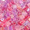 Cuentas Sueltas de Cubo de Azúcar de Vidrio Transparente de 5 mm de Colores Fantasía, Cuentas de Arroz, Accesorios para Aretes DIY Hechos a Mano, Material para Accesorios de Pulsera y Collar