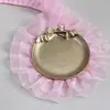 Gasa de nieve de doble capa de 4 cm de ancho con encaje plisado para combinar con todo tipo de prendas, puños, cuello, abanico, almohada, falda de muñeca, decoración
