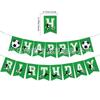 Feliz Cumpleaños Transfronterizo Papel Feliz Cumpleaños Fútbol Letras Bandera Banner Decoración de Fiesta