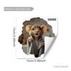Uma variedade de adesivos de parede de ratinho com buraco de desenho animado para quarto infantil, quarto, parede de fundo decorativa, adesivos de parede de PVC autoadesivos