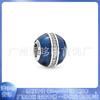 Cuentas de Cobre Blanco Pandora DIY Serie Azul Corazón del Océano Cuentas Sueltas Atrapasueños Colgante Accesorios Cuentas