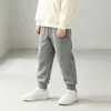 Pantalones Deportivos Largos Estilo Coreano para Niños Otoño e Invierno Nuevos Pantalones Joggers Casuales para Niños Medianos y Grandes Puño con Etiqueta Niños Niños