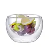 Atacado do Fabricante Tigela de Vidro de Camada Dupla Resistente ao Calor para Salada, Tigela de Vidro Isolada para Frutas, Tigela para Mingau, Tigela para Sopa, Tigela Grande de Arroz para Uso Doméstico