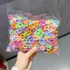 500 Anillos de Bambú para el Cabello sin Pelusa para Niños, Anillos para el Pulgar de Niñas, Anillos para el Cabello, Diademas con Banda de Goma de Alta Elasticidad
