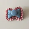 Cuadros Rojos Encaje Mezclilla Relleno de Algodón Moño Accesorios DIY Accesorios para Joyería Fundas para Celular Bolsas Zapatos Calcetines Accesorios