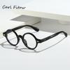 Gafas de Marco Redondo Alas de Ángel para Mujer, Modernas, Simples, con Luz Anti-Azul, Planas para Estudiantes, Marco de Gafas Artístico y para Miopía