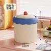 Papelera de escritorio con tapa, alto valor estético, para uso doméstico, habitación infantil, nueva y linda mini papelera pequeña para mostrador de oficina