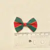 Lazo navideño, accesorios de bricolaje, mini lazo de lino, campana, colgante para árbol de Navidad, caja de regalo, decoración