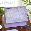 Calendario de Escritorio Serie Brillo Deslumbrante 2027, con ilustraciones de fuegos artificiales y citas amables e inspiradoras, un calendario de escritorio para notas diarias y planificación mensual